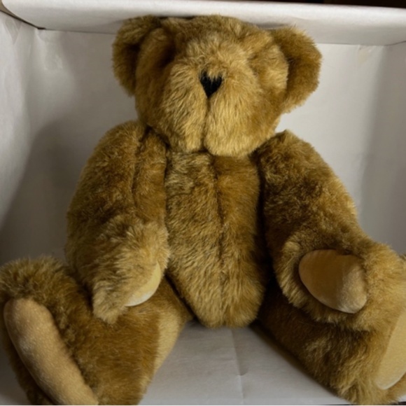 Vermont Teddy Bear Other - Vtg Authentic Vermont Teddy Bear Plush Made USA Jointed Movable Arms Legs & Head